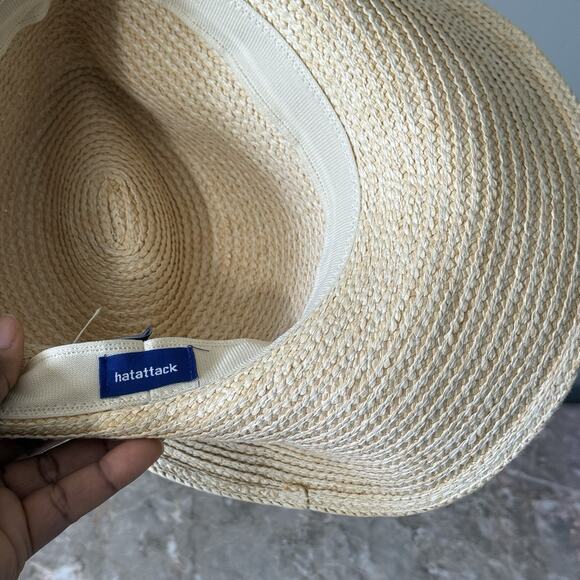 Hatattack Wide Brim Sun Hat vacation restort Tan Hat One Size Attack New - Picture 7 of 9